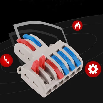5pcs/Lot SPL-42/62 Conductor Terminal Block DIY Tool Mini Fast Wire Connector Universal Wiring Cable Connector Push-in Tool
5pcs/Lot SPL-42/62 Conductor Terminal Block DIY Tool Mini Fast Wire Connector Universal Wiring Cable Connector Push-in Tool