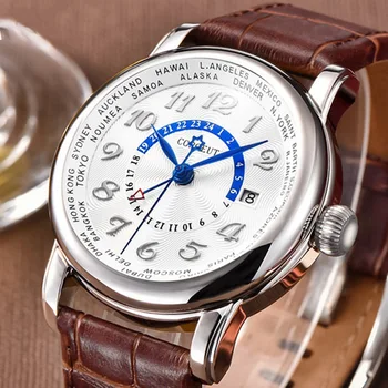 43MM Corgeut GMT Watches Men Automatic Mechanical Leather Straps Sapphire Crystal Stainless Steel Luminous Male STAR Wristwatch
43MM Corgeut GMT Watches Men Automatic Mechanical Leather Straps Sapphire Crystal Stainless Steel Luminous Male STAR Wristwatch