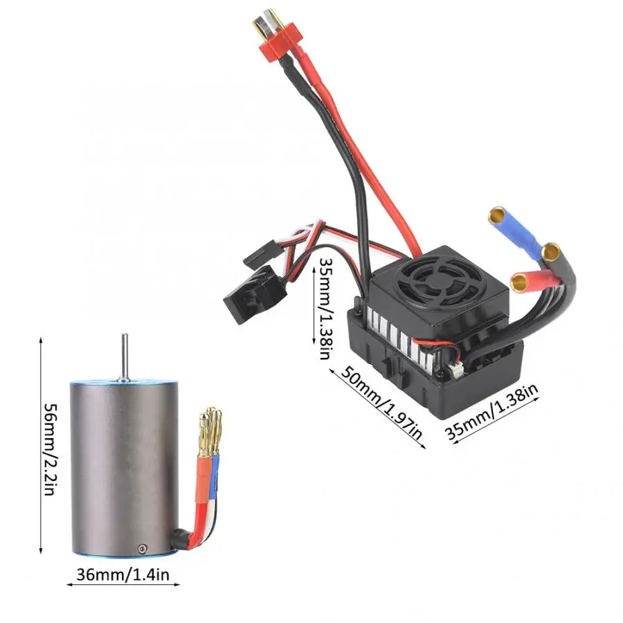 Hot 4 Pole 12 Slot Hi-Torque 3656 3200KV Motor & 60A Waterproof ESC Speed Controller Combo Fit 1/10 RC Racing Car Track Part
Hot 4 Pole 12 Slot Hi-Torque 3656 3200KV Motor & 60A Waterproof ESC Speed Controller Combo Fit 1/10 RC Racing Car Track Part