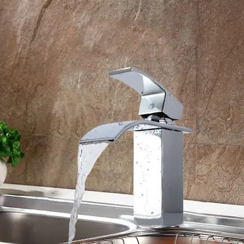 Copper Waterfall Hot And Cold Water Faucet Basin Basin Single Hole Faucet Wide Mouth Waterfall Faucet 
Copper Waterfall Hot And Cold Water Faucet Basin Basin Single Hole Faucet Wide Mouth Waterfall Faucet