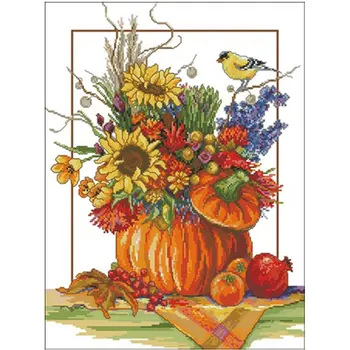 Pumpkin vase patterns Counted Cross Stitch 11CT 14CT 18CT DIY Chinese Cross Stitch Kits Embroidery Needlework Sets home decor
Pumpkin vase patterns Counted Cross Stitch 11CT 14CT 18CT DIY Chinese Cross Stitch Kits Embroidery Needlework Sets home decor