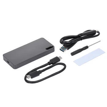 M.2 NVME to Type-C SSD Case Solid State Drive Enclosure Aluminum Alloy SSD Enclosure 10Gbps SSD Enclosure Grey
M.2 NVME to Type-C SSD Case Solid State Drive Enclosure Aluminum Alloy SSD Enclosure 10Gbps SSD Enclosure Grey