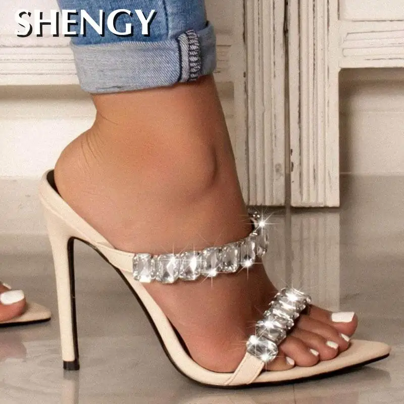 2020 Crystal Women High Heels Fashion Pumps Peep Top Party Autumn Spring Thin Heels Women High Heels
2020 Crystal Women High Heels Fashion Pumps Peep Top Party Autumn Spring Thin Heels Women High Heels