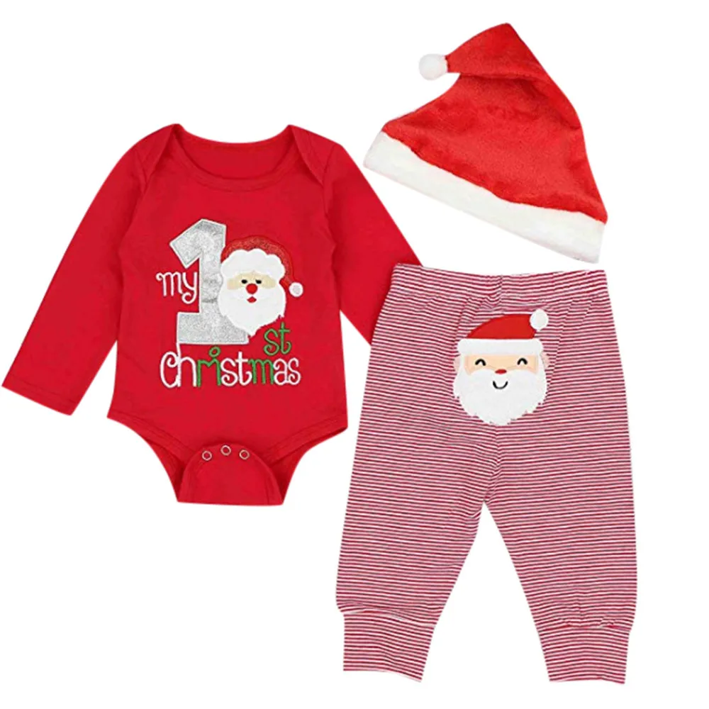 Baby Christmas Set Long Sleeve Christmas Letter Printed Lace + Striped Santa Print Pants + Hat Set Baby girl clothes
Baby Christmas Set Long Sleeve Christmas Letter Printed Lace + Striped Santa Print Pants + Hat Set Baby girl clothes