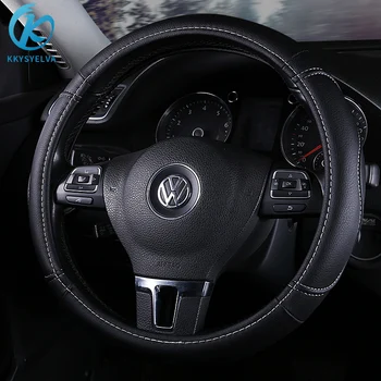 D Shape Leather Car Steering Wheel Cover Four Seasons Steering Wheel Hubs for VW GOLF 7 8 2015 POLO JATTA Interior Accessories
D Shape Leather Car Steering Wheel Cover Four Seasons Steering Wheel Hubs for VW GOLF 7 8 2015 POLO JATTA Interior Accessories