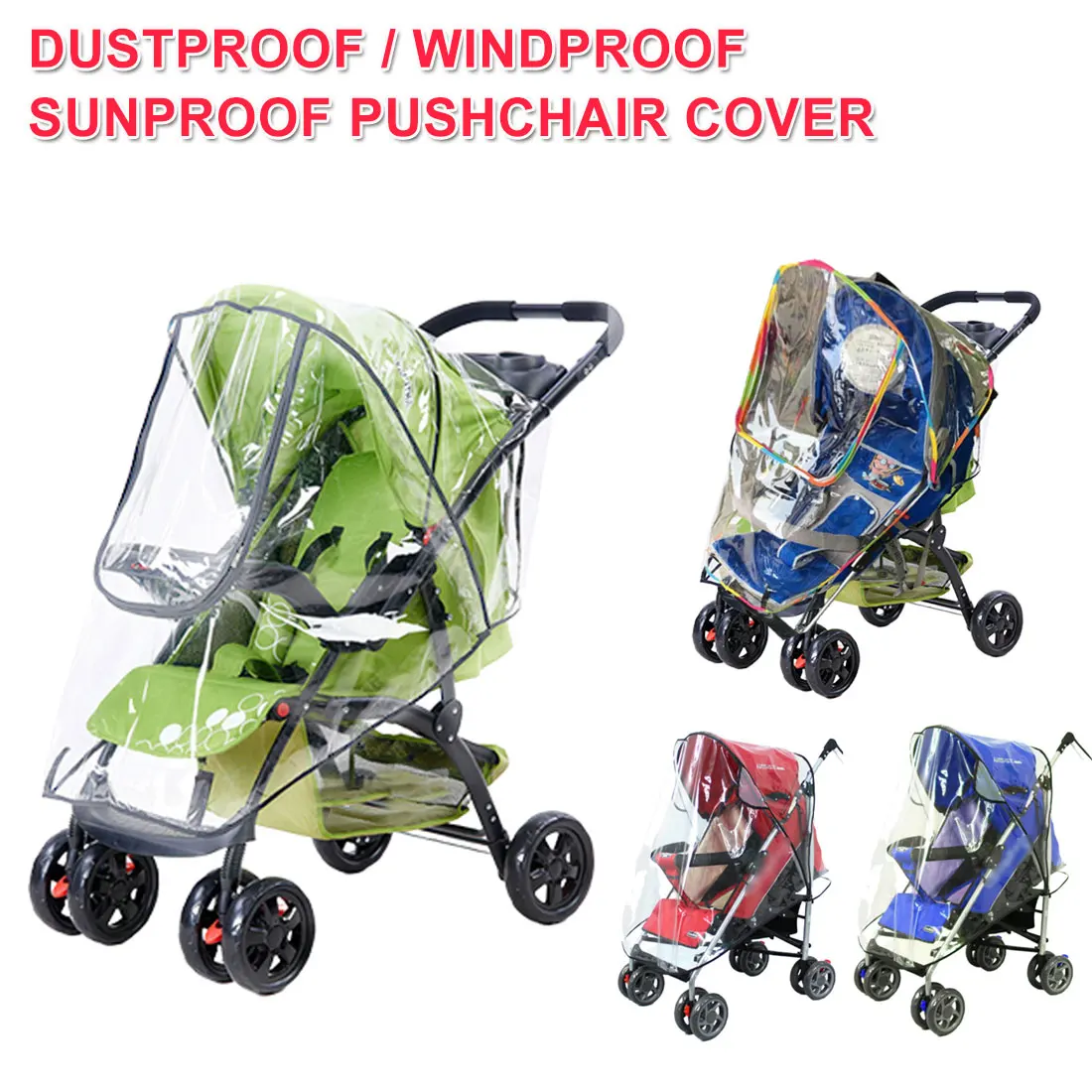 Stroller Accessories Waterproof Rain Cover Transparent Wind Dust Shield Zipper Open For Baby Strollers Pushchairs Raincoat
Stroller Accessories Waterproof Rain Cover Transparent Wind Dust Shield Zipper Open For Baby Strollers Pushchairs Raincoat
