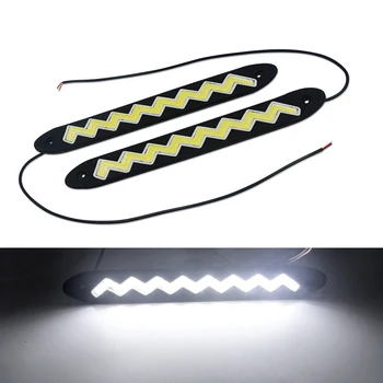 2PCS sequential Car LED Amber/White Switchback Flowing Strip Arrow Flasher Turn Signal Light 9led DRL light daytime running ligh