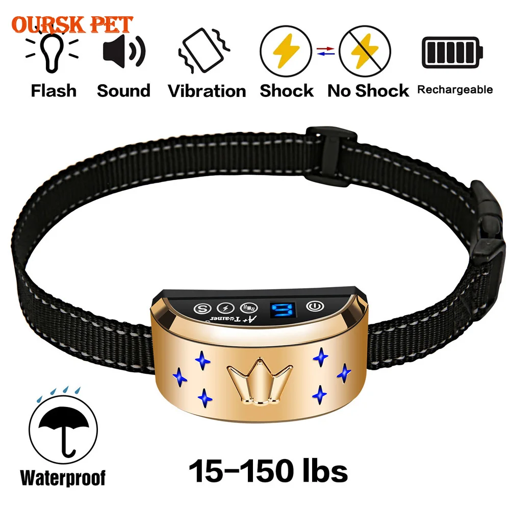 Electric Dog Training Collar Shock Vibration Sound with LED For Pet Dogs Anti-Barking Training Collar Waterproof and Recharge
Electric Dog Training Collar Shock Vibration Sound with LED For Pet Dogs Anti-Barking Training Collar Waterproof and Recharge