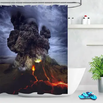 Volcanic Eruption Scene Bathroom Fabric Shower Curtain Set w/ Free Hooks Uniqued
Volcanic Eruption Scene Bathroom Fabric Shower Curtain Set w/ Free Hooks Uniqued