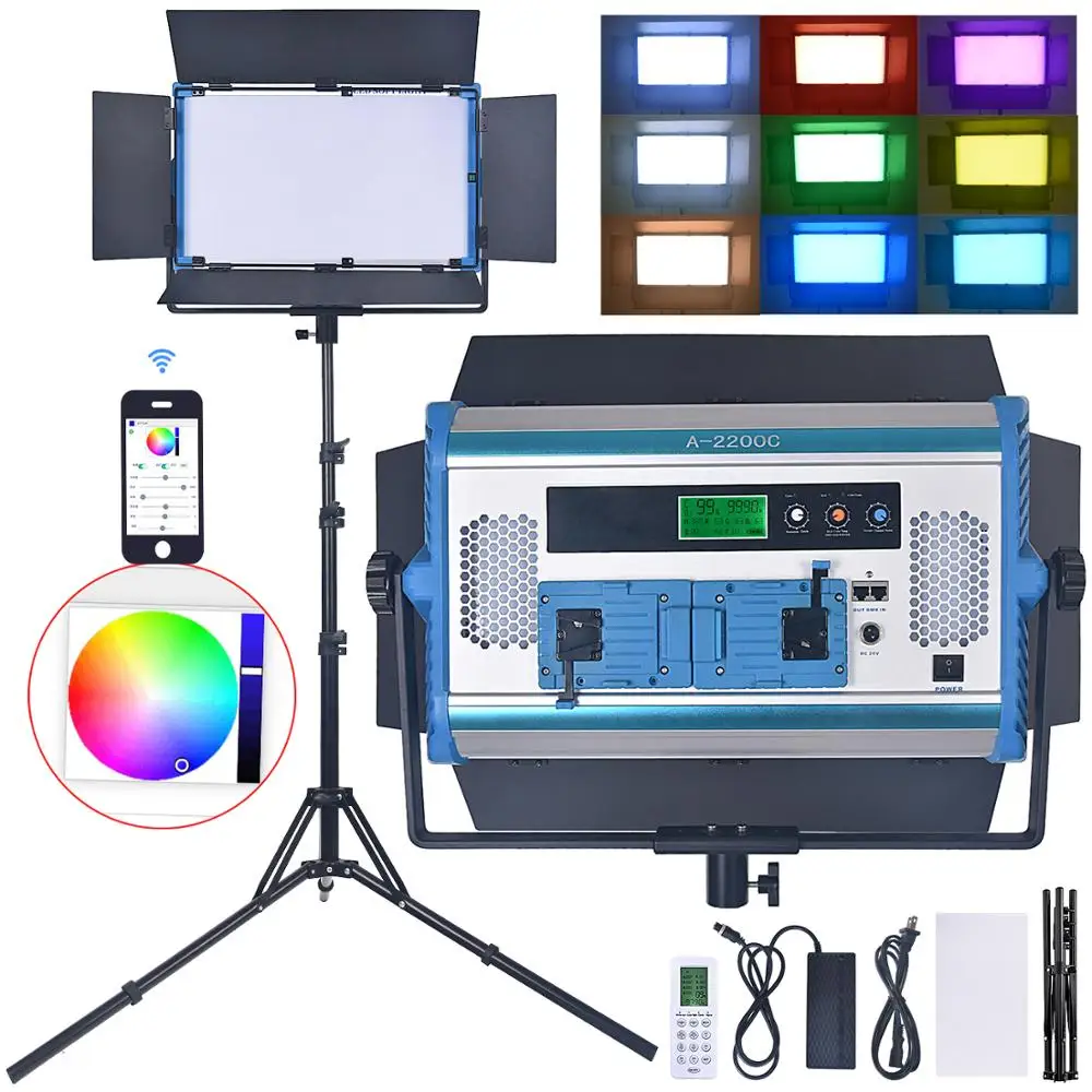 fusitu A-2200c RGB LED Light 180W Photographic lighting Lamp with LCD Screen App Remote Control Tripod For Youtube video film
fusitu A-2200c RGB LED Light 180W Photographic lighting Lamp with LCD Screen App Remote Control Tripod For Youtube video film