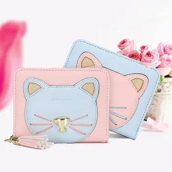 Ladies Wallet Cute Cat Tassel Short Mini Wallet Multifunctional Card Holder Card Package Girls Wallet Coin Purse Женский кошелек
Ladies Wallet Cute Cat Tassel Short Mini Wallet Multifunctional Card Holder Card Package Girls Wallet Coin Purse Женский кошелек