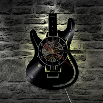 Guitar Luminous Wall Clock Music Theme Vinyl Record LED Wall Clock Modern Design Musical Instruments Gift For Music Love
Guitar Luminous Wall Clock Music Theme Vinyl Record LED Wall Clock Modern Design Musical Instruments Gift For Music Love