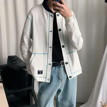 2020 Spring And Autumn New Youth Pop Ming Line Design Baseball Collar Jacket Fashion Casual Wild Top White / Gray M-2XL
2020 Spring And Autumn New Youth Pop Ming Line Design Baseball Collar Jacket Fashion Casual Wild Top White / Gray M-2XL