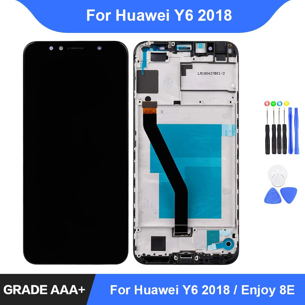 For Huawei Y6 2018 LCD Display Touch Screen Digitizer Assembly Repair Parts for Huawei Y6 Prime 2018 Display Frame Replacement
For Huawei Y6 2018 LCD Display Touch Screen Digitizer Assembly Repair Parts for Huawei Y6 Prime 2018 Display Frame Replacement