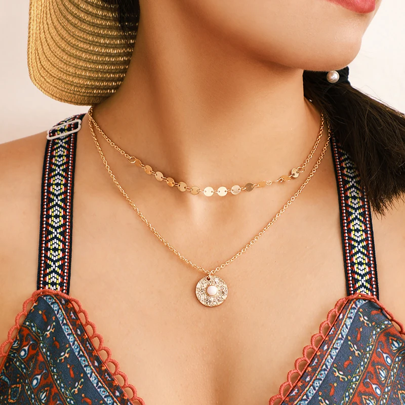 Tocona Punk Metal Long Gold Chain Pearl Circle Wafe Sequins Multi Layer Necklace for Women Charm Party Choker Jewelry A13408
Tocona Punk Metal Long Gold Chain Pearl Circle Wafe Sequins Multi Layer Necklace for Women Charm Party Choker Jewelry A13408