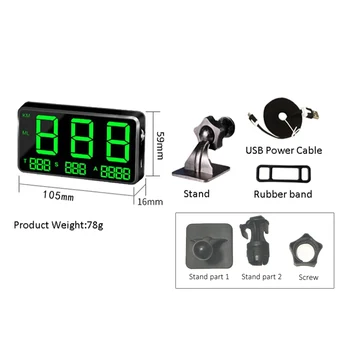 Digital GPS Speedometer HUD MPH / KM/h Overspeed Warning for Car Motorcycles F-Best
Digital GPS Speedometer HUD MPH / KM/h Overspeed Warning for Car Motorcycles F-Best
