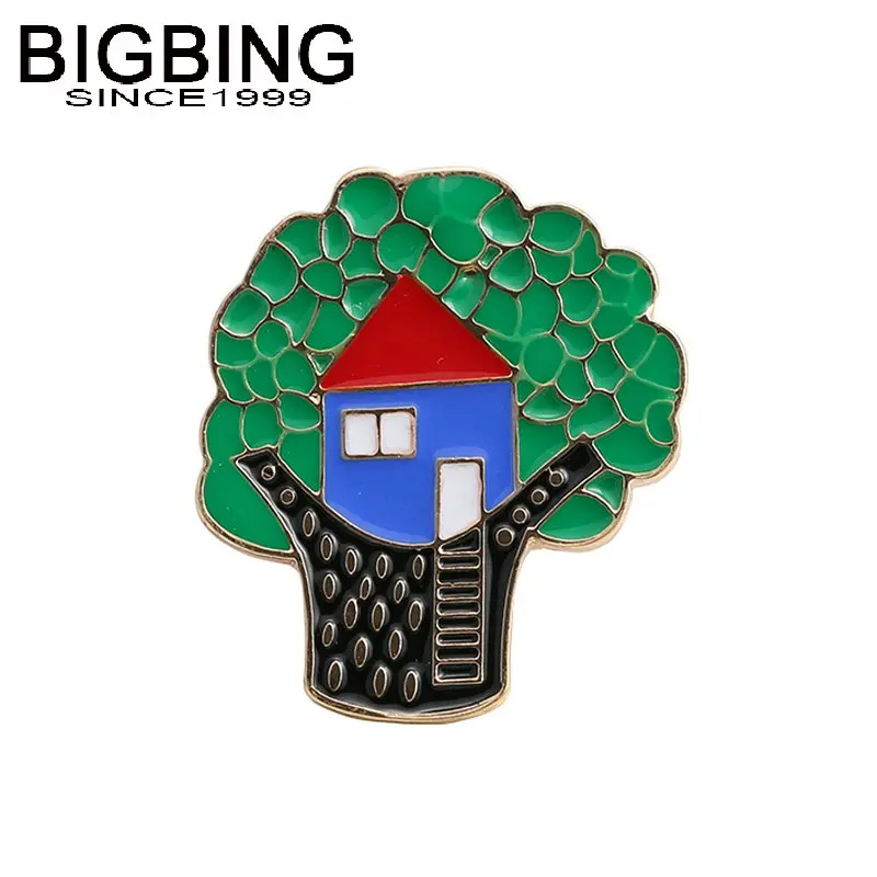 Q049 BIGBING модные ювелирные изделия зеленое дерево домашняя брошь модная женская