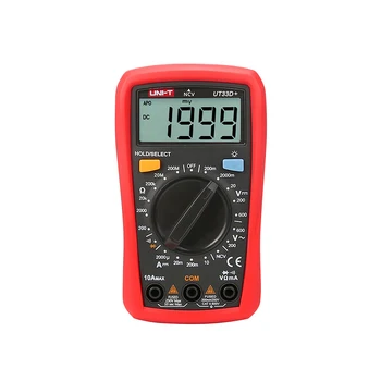 UNI-T UT33A+ /UT33B+ /UT33C+ /UT33D+ Palm Size Multimeter Resistance Measure LCD AC DC 2mF Capacitance NCV Tester Backlight
UNI-T UT33A+ /UT33B+ /UT33C+ /UT33D+ Palm Size Multimeter Resistance Measure LCD AC DC 2mF Capacitance NCV Tester Backlight