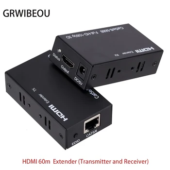 60M HDMI Extender(Transmitter and Receiver) Over signle RJ45 cat5e Cat6 Ethernet Cable HDMI Sender & Receiver for PC Laptop DVD
60M HDMI Extender(Transmitter and Receiver) Over signle RJ45 cat5e Cat6 Ethernet Cable HDMI Sender & Receiver for PC Laptop DVD