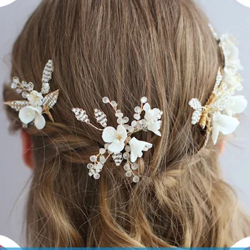 C172npason 2020 bridal hair decoration ceramic hand Hair Comb Set 2019 European and American popular garland wedding accessories 
C172npason 2020 bridal hair decoration ceramic hand Hair Comb Set 2019 European and American popular garland wedding accessories