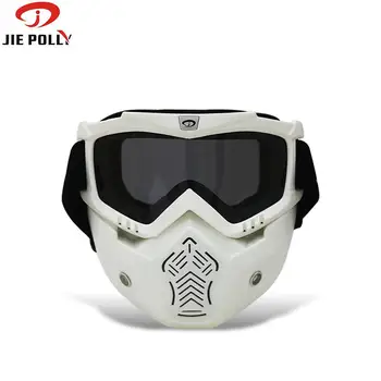 Jiepolly Motorcycle Vintage Face Mask Detachable Goggles Mask Motocross Off Road Dirt Pit Goggle Cycling Eyewear White Frame
Jiepolly Motorcycle Vintage Face Mask Detachable Goggles Mask Motocross Off Road Dirt Pit Goggle Cycling Eyewear White Frame