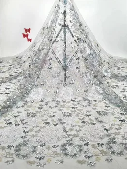 Amazing wedding/party African net lace fabric for sewing dress French mesh textile with sequins for lady PAN327(5yards/lot)
Amazing wedding/party African net lace fabric for sewing dress French mesh textile with sequins for lady PAN327(5yards/lot)