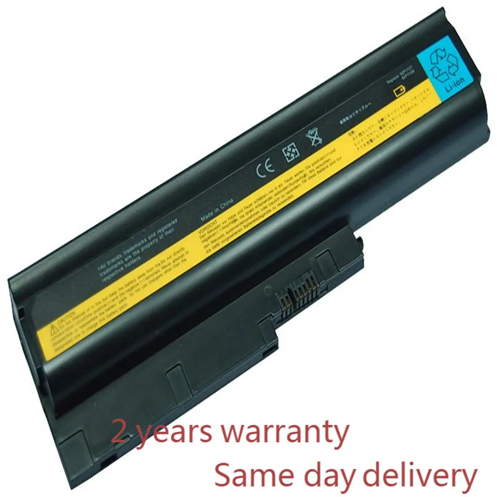 6 CELLS LAPTOP BATTERY FOR LENOVO ThinkPad R500 R60 R60e R61 R61e R61i T60 T60p T61 T61P Z60m Z61e Series Free Shipping | Компьютеры и