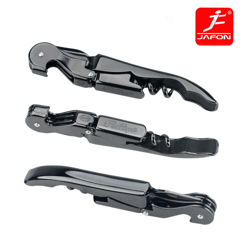 1PCS 3 in 1 Jafon Wine opener Bottle Corkscrew with Foil Cutter Pocket Opener Stainless Steel Plating Rose Gold Gunmetal