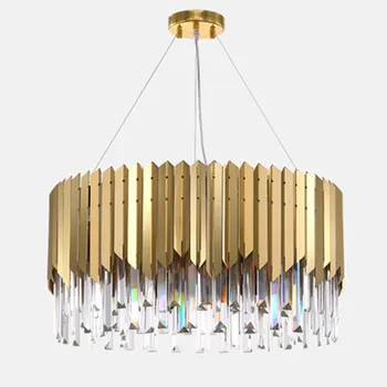 Modern Crystal Chandelier For Dining Room Single Light Polished Steel Suspension Lighting Fixtures LED Cristal Lustre
Modern Crystal Chandelier For Dining Room Single Light Polished Steel Suspension Lighting Fixtures LED Cristal Lustre