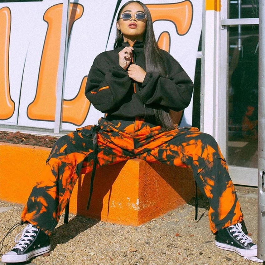 High Waist Cargo Pants Women Trendy Hipsters Joggers Tie Dye Trousers Hip Hop Tye Die Sweatpants Oversize pants Swearpants 
High Waist Cargo Pants Women Trendy Hipsters Joggers Tie Dye Trousers Hip Hop Tye Die Sweatpants Oversize pants Swearpants