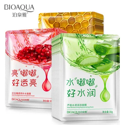 BIOAQUA honey Aloe pomegranate Acide Hyaluronique Facial mask Acne Treatment Moisturizing Oil-control face mask skin care
BIOAQUA honey Aloe pomegranate Acide Hyaluronique Facial mask Acne Treatment Moisturizing Oil-control face mask skin care