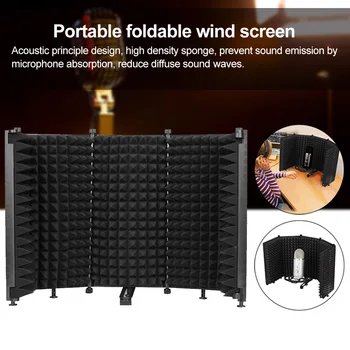 ABS Microphone Isolation Shield Windscreen Easy Install Foldable Portable Adjustable Angle Filter Desktop Professional
ABS Microphone Isolation Shield Windscreen Easy Install Foldable Portable Adjustable Angle Filter Desktop Professional