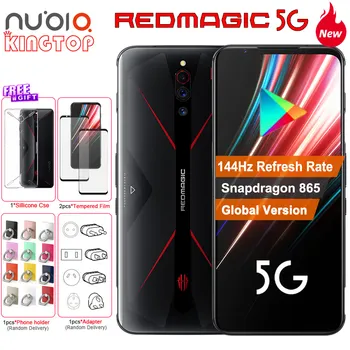Global version ZTE nubia Red Magic 5G mobile phone 6.55" 144HZ 128GB Snarpdragon 865 Camera 64MP 4500mAh 5G Android 10 NFC Phone
Global version ZTE nubia Red Magic 5G mobile phone 6.55" 144HZ 128GB Snarpdragon 865 Camera 64MP 4500mAh 5G Android 10 NFC Phone