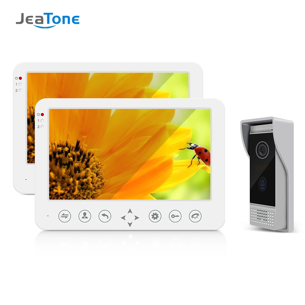 Jeatone 10 Inch Video Doorbell Home Intercom Video Door Phone with 2 x 960P Monitor and Home Security Kit Waterproof Call Panel
Jeatone 10 Inch Video Doorbell Home Intercom Video Door Phone with 2 x 960P Monitor and Home Security Kit Waterproof Call Panel