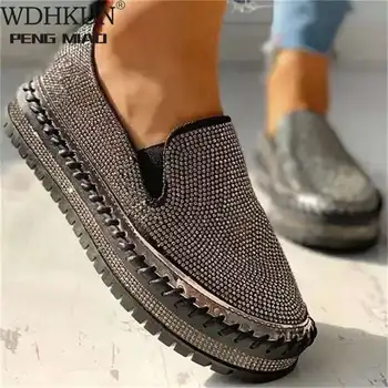 Women Flat Glitter Sneakers Casual Female Mesh Lace Up Bling Platform Comfortable Plus Size Vulcanized Shoes Zapatillas Mujer
Women Flat Glitter Sneakers Casual Female Mesh Lace Up Bling Platform Comfortable Plus Size Vulcanized Shoes Zapatillas Mujer