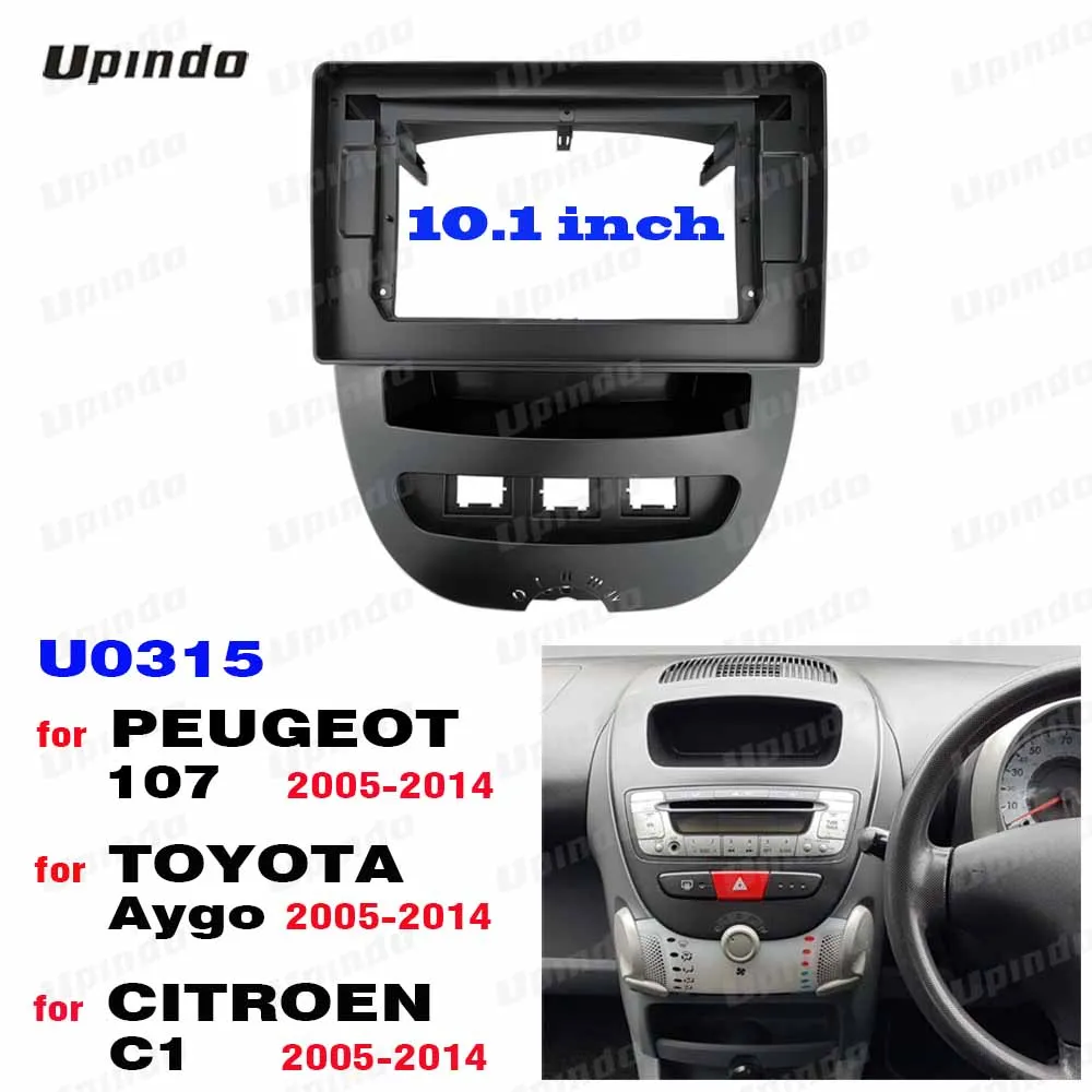 2 Din 10.1 Inch Car Radio Plastic Fascia Frame for Peugeot 107;TOYOTA Aygo;CITROEN C1 2005-2014 Dashboard Installation Trim Kit
2 Din 10.1 Inch Car Radio Plastic Fascia Frame for Peugeot 107;TOYOTA Aygo;CITROEN C1 2005-2014 Dashboard Installation Trim Kit