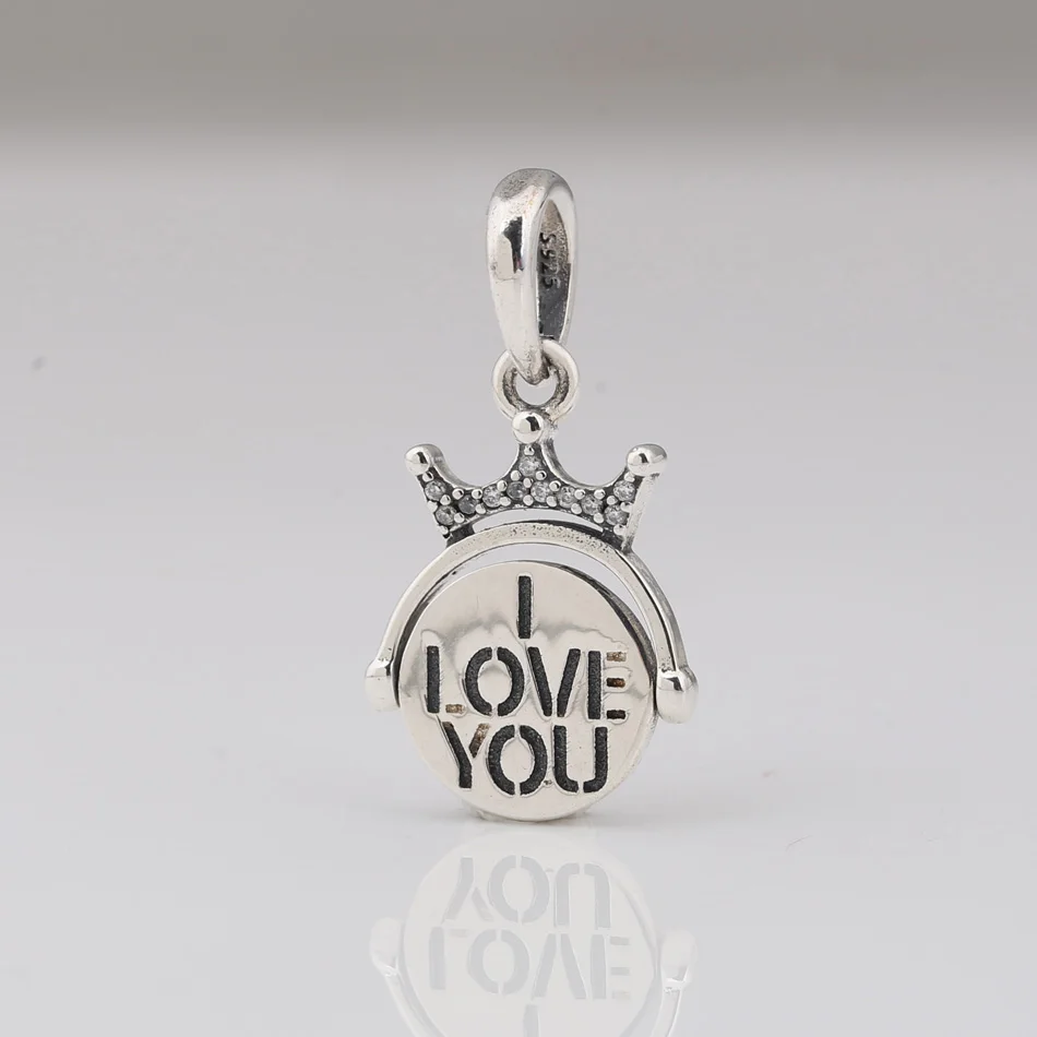 S925 Sterling Silver Bead DIY Jewelry I Love You Dangle Charm fit Lady Bracelet Bangle Lady Gift Clear CZ
S925 Sterling Silver Bead DIY Jewelry I Love You Dangle Charm fit Lady Bracelet Bangle Lady Gift Clear CZ