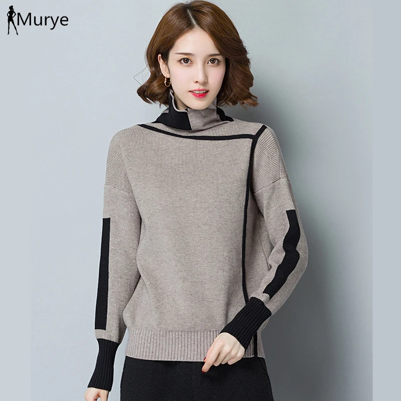 Winter Knitted Sweater Women Turtleneck Pullover Wool Blends Autumn Oversize Jumper Loose Fashion 2019 Casual Women Clothing New
Winter Knitted Sweater Women Turtleneck Pullover Wool Blends Autumn Oversize Jumper Loose Fashion 2019 Casual Women Clothing New