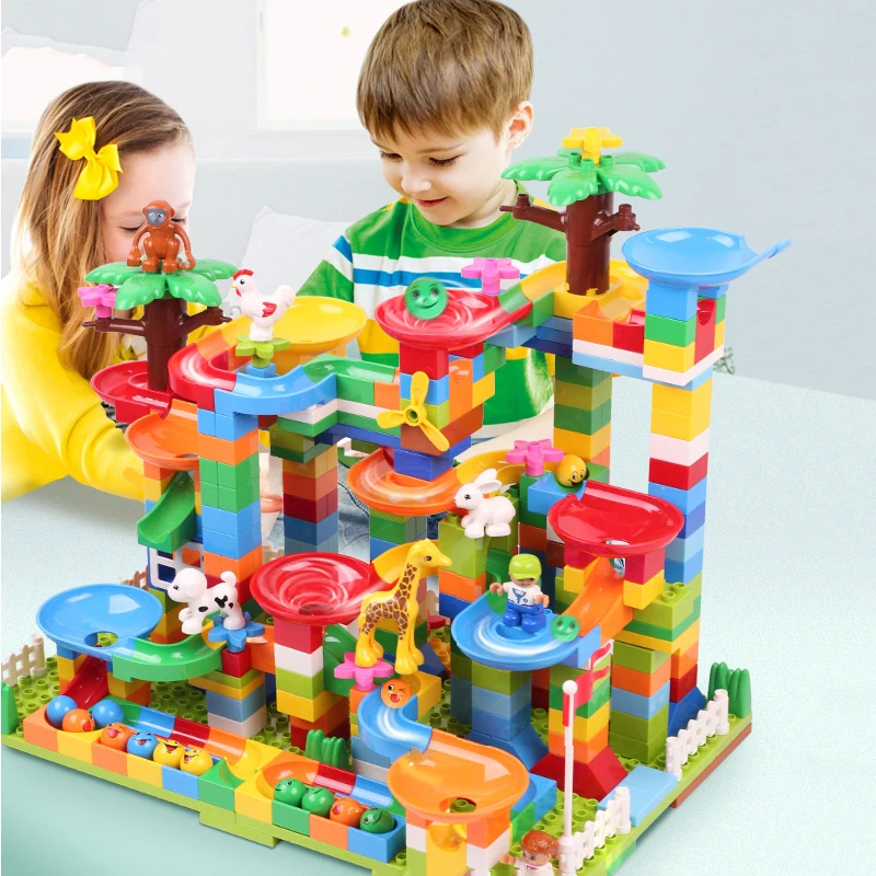 81~243pcs Marble Race Run Block Compatible LegoINGlys Duploed Building Blocks Funnel Slide Blocks DIY Bricks Toys For Children
81~243pcs Marble Race Run Block Compatible LegoINGlys Duploed Building Blocks Funnel Slide Blocks DIY Bricks Toys For Children
