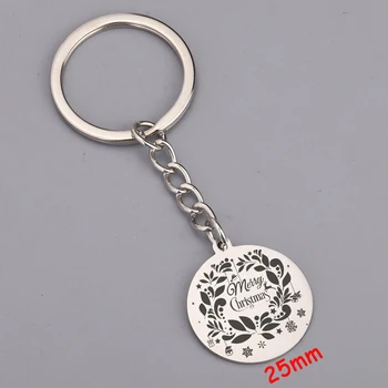 Dangle Round Keychain Hand Stamped Merry Christmas For Christmas Tree Decoration Gift Fashion Jewelry Charm Key Ring
Dangle Round Keychain Hand Stamped Merry Christmas For Christmas Tree Decoration Gift Fashion Jewelry Charm Key Ring
