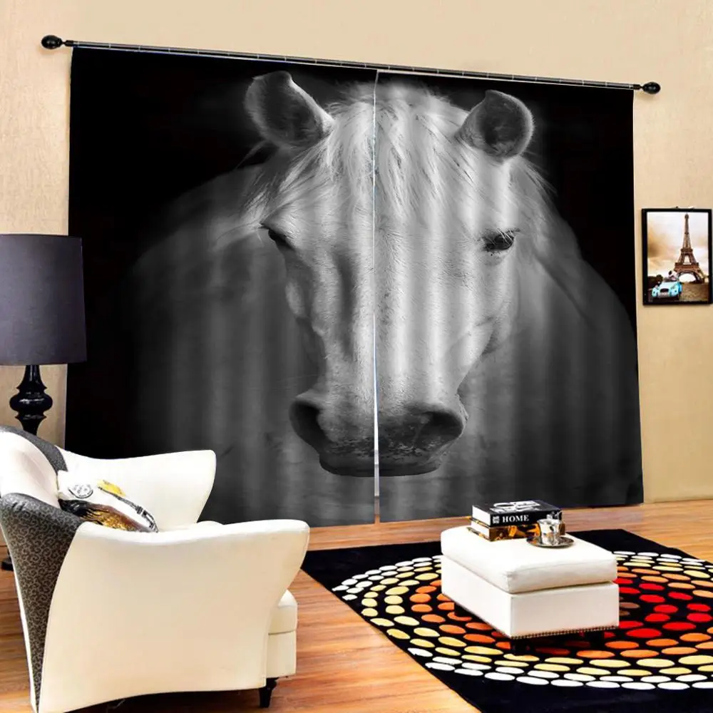 black white horse curtains 3D Curtain Luxury Blackout Window Curtain Living Room Blackout curtain
black white horse curtains 3D Curtain Luxury Blackout Window Curtain Living Room Blackout curtain