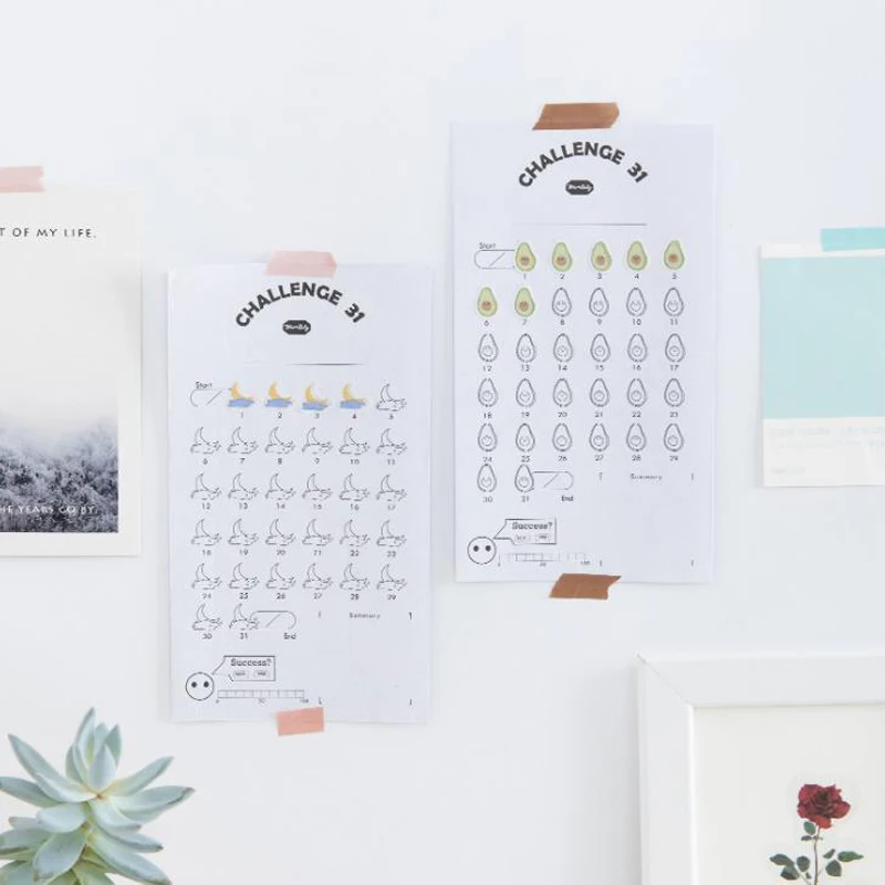 3 Pcs/pack Kawaii 31 Days Challenge Checking List DIY Avocado Pig Tracking Stickers Schedule To Do List Label Sticker Stationery
3 Pcs/pack Kawaii 31 Days Challenge Checking List DIY Avocado Pig Tracking Stickers Schedule To Do List Label Sticker Stationery