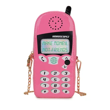 Funky Retro Phone Style Women Patent Leather Purses and Handbags Shoulder Chain Bag Casual Clutch Bag Girls Crossbody Bag Pouch 
Funky Retro Phone Style Women Patent Leather Purses and Handbags Shoulder Chain Bag Casual Clutch Bag Girls Crossbody Bag Pouch