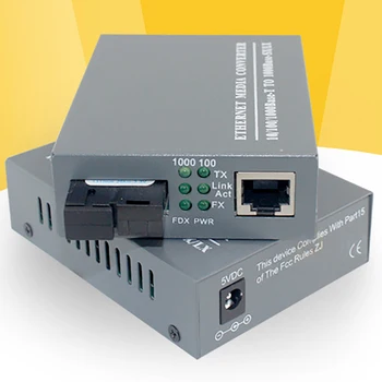 1 Pair HTB-GS-03 A/B Gigabit Fiber Optical Media Converter 1000Mbps Single Mode Single Fiber SC Port 20KM External Power Supply
1 Pair HTB-GS-03 A/B Gigabit Fiber Optical Media Converter 1000Mbps Single Mode Single Fiber SC Port 20KM External Power Supply