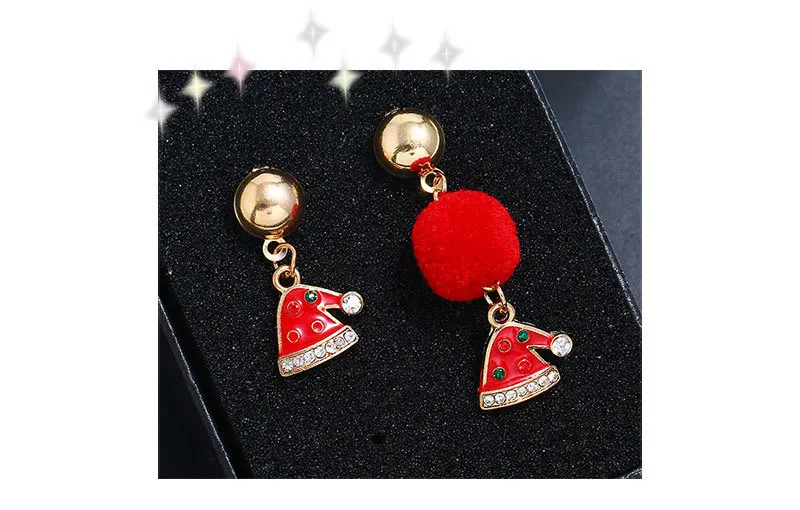 diy fashion womens earrings lady girl gloves snowflake hat