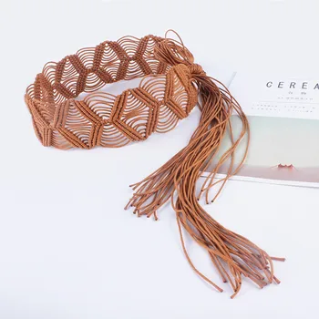 Wax Rope Braiding women belt Round Buckle Skirt Belt Woman's Vintage Knitted Waist Belt Woven Female Elastic Braided Belt BZ145
Wax Rope Braiding women belt Round Buckle Skirt Belt Woman's Vintage Knitted Waist Belt Woven Female Elastic Braided Belt BZ145