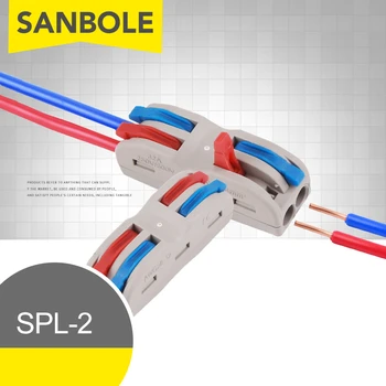 50pcs Wire Connector SPL-2 Universal Fast Wire Docking Terminal Block Two In Two Out Male And Female Docking Plugs
50pcs Wire Connector SPL-2 Universal Fast Wire Docking Terminal Block Two In Two Out Male And Female Docking Plugs