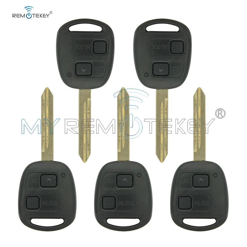 Denso (не Valeo) Remtekey 5 шт. 2 кнопки 304 МГц без микросхемы 4c 4d67 optioanl Toy47 для Toyota Rav4 Corolla Yaris
