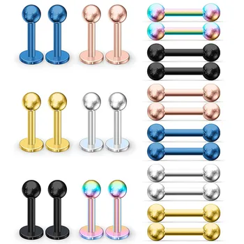 12-24PCS 16G Eyebrow Ear Helix Tragus Cartilage Earring Lip Rings Barbell Body Piercing Jewelry 6mm 8mm 10mm 12mm
12-24PCS 16G Eyebrow Ear Helix Tragus Cartilage Earring Lip Rings Barbell Body Piercing Jewelry 6mm 8mm 10mm 12mm