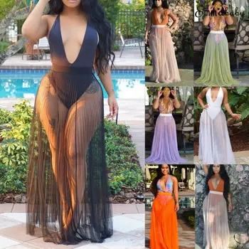 Women Bikini Cover Up Swimwear Sheer Beach Maxi Wrap Skirt Sarong Pareo Bikini
Women Bikini Cover Up Swimwear Sheer Beach Maxi Wrap Skirt Sarong Pareo Bikini